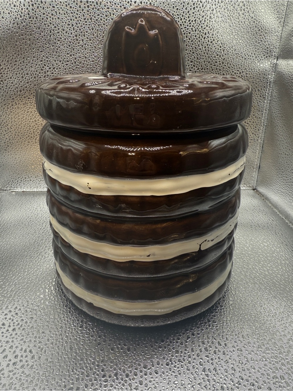 VTG NABISCO CLASSICS COLLECTION STACKED OREO COOKIE JAR CANISTER